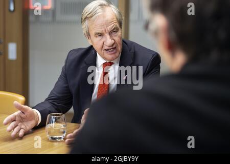 STOCCOLMA 20190213 Bjorn Kjos, uomo d'affari norvegese, fondatore e CEO della compagnia aerea low-cost Norwegian Air Shuttle o Norwegian. Foto: Naina Helén Jama / TT / kod 11880 Foto Stock