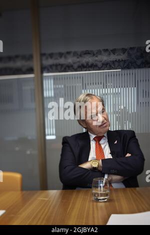 STOCCOLMA 20190213 Bjorn Kjos, uomo d'affari norvegese, fondatore e CEO della compagnia aerea low-cost Norwegian Air Shuttle o Norwegian. Foto: Naina Helén Jama / TT / kod 11880 Foto Stock