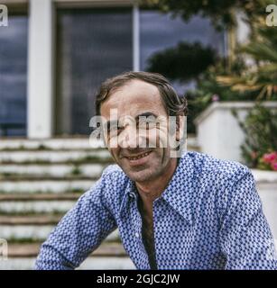 Il cantante francese Charles Aznavour ha ritratto a Cannes, Francia, negli anni settanta. Foto: Kary Lasch / TT / Kod:4520 Foto Stock