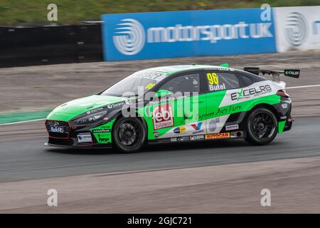 Jack Butel in Hyundai i30N all'evento del Btcc a Thruxton nell'agosto 2021 Foto Stock