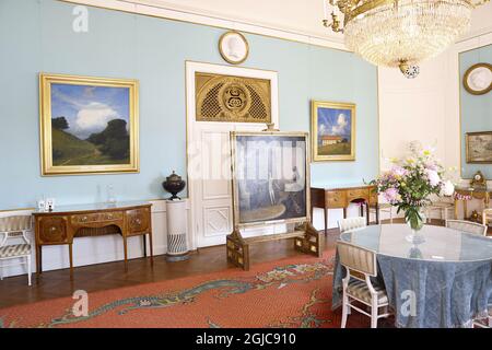 La regina svedese Silvia e la sudcoreana First Lady Kim Jung-sook visitano il museo 'Prins Eugens Waldemarsudde' a Stoccolma, Svezia, il 15 giugno 2019. La coppia presidenziale sudcoreana è in Svezia per una visita di due giorni. C) Johan Jeppsson/TT/Kod 2551 Foto Stock