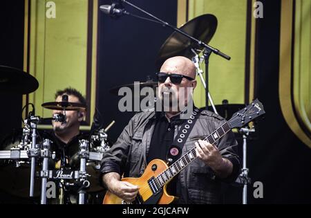 Magnum, Tony Clarkin, si esibisce dal vivo sul palco al Sweden Rock Festival 2019-06-07. c) Helena Larsson / TT / Kod 2727 Foto Stock