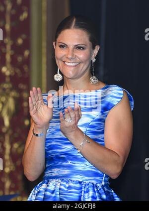 STOCCOLMA 2019-08-27 Crown Princess Victoria durante la cerimonia del premio Stockholm Junior Water Prize a Berns a Stoccolma il 27 agosto 2019. Foto Jonas Ekstromer/TT kod 10030 Foto Stock