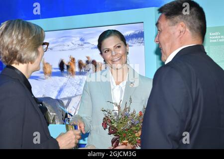 Corona principessa Victoria Inaugurazione della mostra 'l'Artico- mentre il ghiaccio si scioglie' al Museo nordico di Stoccolma, 2019-10-09 (c) Karin TÃ¶rnblom / TT Kod 2377 Foto Stock