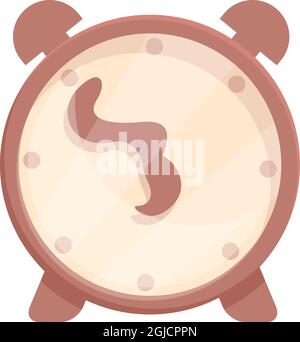 Jet lag orologio icona vettore cartoon. Fuso orario. Viaggi insonnia Illustrazione Vettoriale