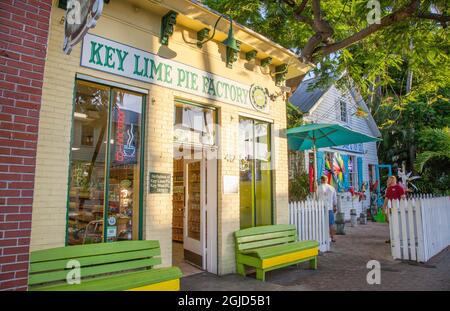 Key Lime Pie fabbrica a Key West, Florida. Foto Stock