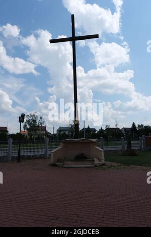 Bielsk Podlaski, Polonia - 13 luglio 2021: Santuario diocesano della Divina Misericordia a Bielsk Podlaski. Estate giorno di sole Foto Stock