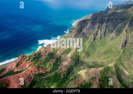 Na Pali Coast, Kauai, Hawaii, USA. Foto Stock