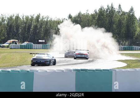 KARLSKOGA 2020-08-15 il principe Carl Philip compete nella Porsche Carrera Cup Scandinavia alla Gellerasen Arena il 15 agosto 2020. Foto: Tommy Pedersen / TT / kod 10650 Foto Stock