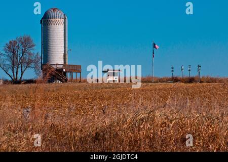 USA, Iowa, Hawkeye Point, il punto più alto dell'Iowa. Foto Stock