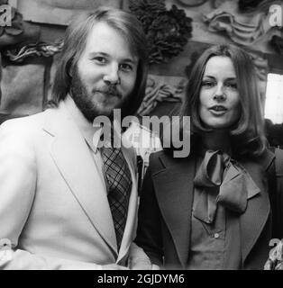 ARCHIVIO NON DATATO Benny Andersson e anni-Frid 'Frida' Lyngstad del gruppo pop svedese ABBA. Foto: Jajja Deboussard / Dagens Bild / IBL / TT code 2466 richiesto da Josh Barwick Foto Stock