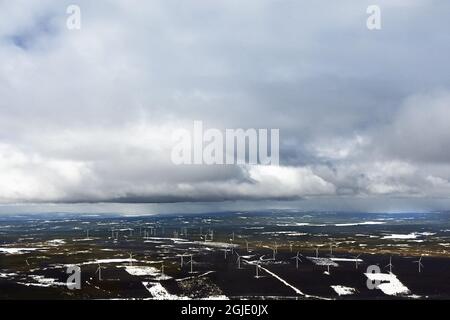 Il parco eolico di Askalen a Jamtland, Svezia. Foto: Johanna Hanno / TT / code 4854 Foto Stock