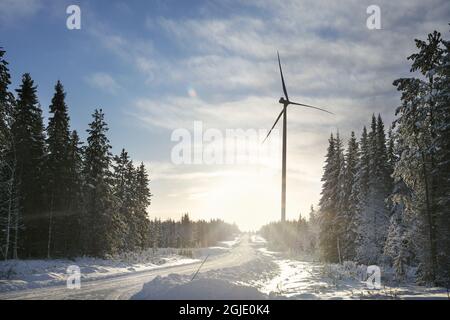 Il parco eolico di Askalen a Jamtland, Svezia. Foto: Johanna Hanno / TT / code 4854 Foto Stock