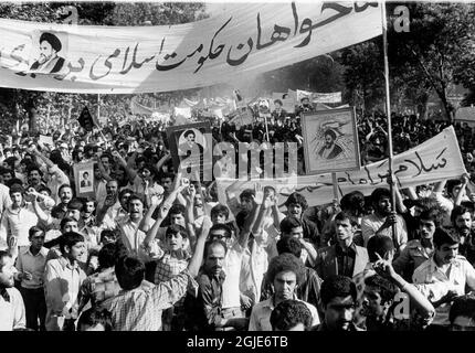 Proteste contro Shah Mohammad Reza Pahlavi a Teheran, Iran, 09 settembre 1978. Foto: Stig A Nilsson / DN / TT / code 43 Foto Stock