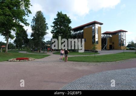 Goldap, Polonia - 18 luglio 2021: Goldap spa (Teznie w Goldapi). Estate giorno di sole Foto Stock