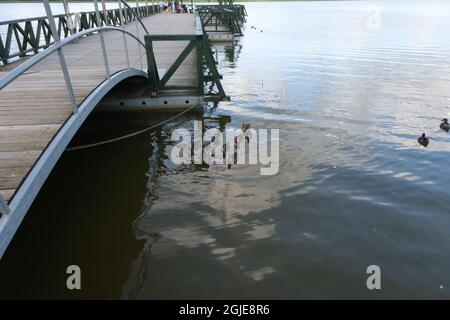 Goldap, Polonia - 18 luglio 2021: Goldap spa (Teznie w Goldapi). Estate giorno di sole Foto Stock