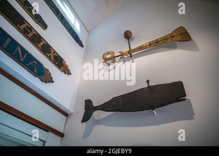 Stati Uniti d'America, New England, Massachusetts, Nantucket Island, Nantucket Town, Nantucket Whaling Museum, interno Foto Stock