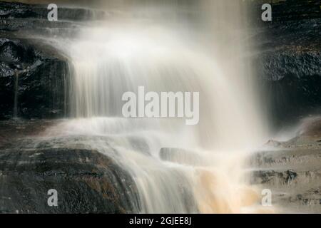 Cascate di Munising, nella foto Rocks National Lakeshore, Alger County, Upper Peninsula del Michigan vicino a Munising Foto Stock