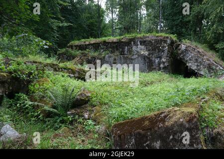 Ketrzyn, Gierloz, Polonia - 19 luglio 2021: Il bunker di marshal Wilhelm Keitel al Wolf's Lair (Wilczy Szaniec, Wolfsschanze) Foto Stock