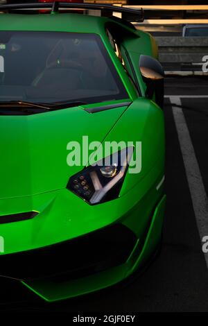 Lamborghini Aventador SVJ in beutiful colore verde Foto Stock