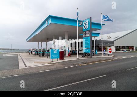 Co-op supermercato benzina garage, Broadford Foto Stock