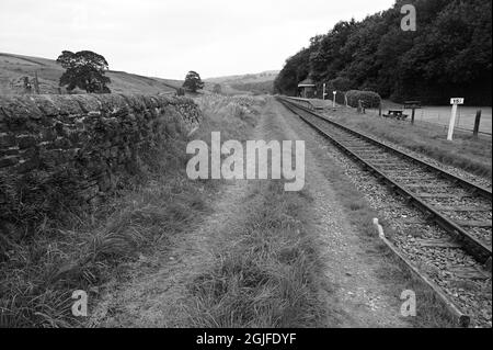 Stazione ferroviaria di Irwell vale sulla ferrovia di East Lanc. Foto Stock