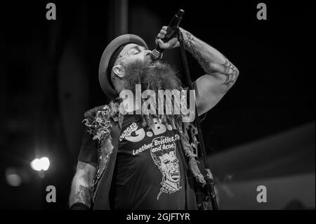 Rancid, esibendosi al Worcester Palladium Outdoors per Boston a Berkeley II. Foto Stock