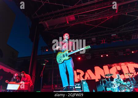 Rancid, esibendosi al Worcester Palladium Outdoors per Boston a Berkeley II. Foto Stock