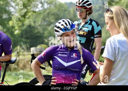 Walsall, Regno Unito. 05 settembre 2021. Francesca Hall (Loughborough University) durante la gara Worcester Classic Men's & Women's Road Race all'interno della West Midlands Regional Road Race Series sull'Hollybush Course a Malvern. Credit: SPP Sport Press Photo. /Alamy Live News Foto Stock