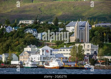 Akureyri, Islanda Foto Stock