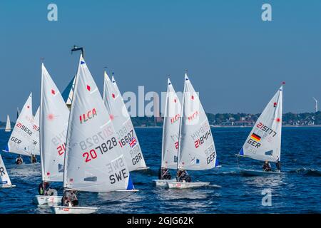 L'annuale Kiel Week o Kiel Regatta sul Mar Baltico è il più grande evento velico del mondo, Schleswig-Holstein, Mar Baltico, Germania settentrionale Foto Stock