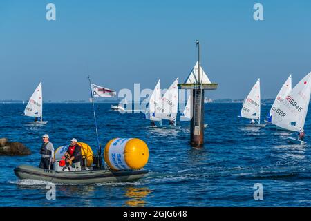 L'annuale Kiel Week o Kiel Regatta sul Mar Baltico è il più grande evento velico del mondo, Schleswig-Holstein, Mar Baltico, Germania settentrionale Foto Stock