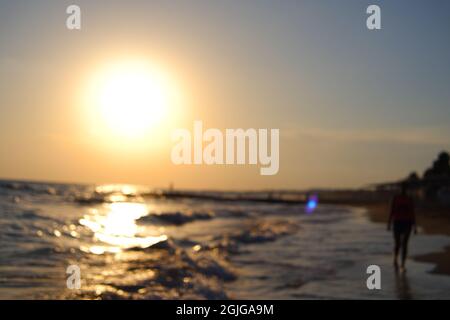 Spettacolare tramonto a Long Beach Foto Stock