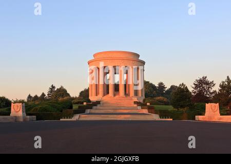 Il Monumento americano di Montsec che commemora le forze americane che hanno combattuto nella battaglia di Saint-Mihiel nella prima guerra mondiale a Montsec (Mosa), Francia Foto Stock