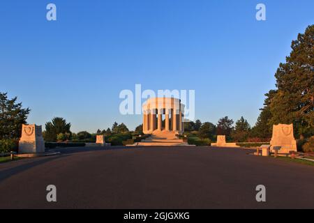 Il Monumento americano di Montsec che commemora le forze americane che hanno combattuto nella battaglia di Saint-Mihiel nella prima guerra mondiale a Montsec (Mosa), Francia Foto Stock