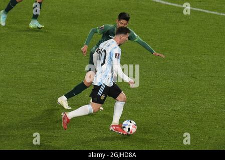 Buenos Aires, Argentina. 9 settembre 2021. Argentina x Bolivia sono in una partita valida per il decimo turno di qualificazione per la Coppa del mondo in Qatar 2022. Gioco giocato questo Giovedi notte (09), allo Stadio Monumentale di Buenos Aires, Argentina. Credit: Gabriel Sotelo/FotoArena/Alamy Live News Foto Stock