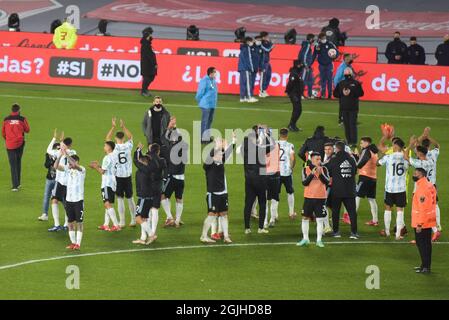 Buenos Aires, Argentina. 9 settembre 2021. Argentina x Bolivia sono in una partita valida per il decimo turno di qualificazione per la Coppa del mondo in Qatar 2022. Gioco giocato questo Giovedi notte (09), allo Stadio Monumentale di Buenos Aires, Argentina. Credit: Gabriel Sotelo/FotoArena/Alamy Live News Foto Stock