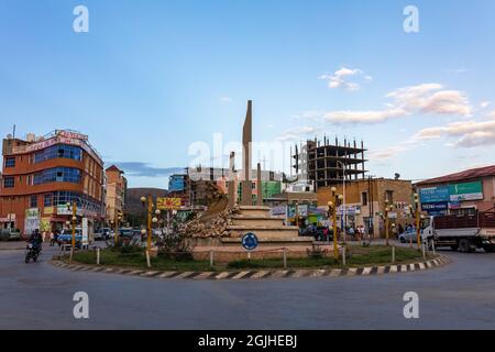 Mekelle, ETIOPIA, 29 APRILE. 2019, Etiopi ordinari sulla strada di Mekelle, la capitale dello stato regionale nazionale del Tigray. 29 aprile. 20 Foto Stock