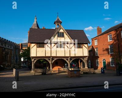 The Old Grammar School, Market Harborough, Leicestershire, Inghilterra, Regno Unito. Foto Stock
