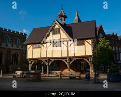 The Old Grammar School, Market Harborough, Leicestershire, Inghilterra, Regno Unito. Foto Stock