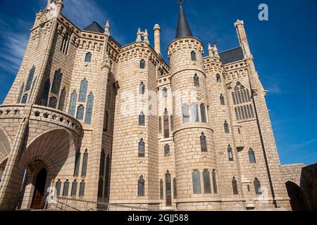 Bellissimo Palazzo episcopale di Astorga, Spagna Foto Stock