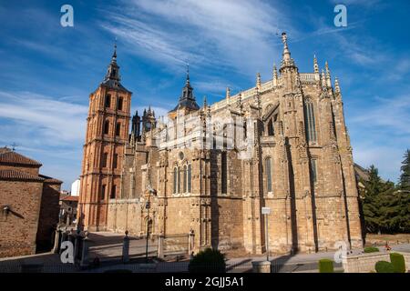 Cattedrale di Santa Maria de Astorga in Castiglia e Leon, Spagna Foto Stock