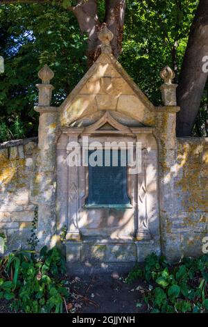 Il monumento commemorativo della Grande Guerra nel villaggio Cotswold di Stanton, Gloucestershire, Inghilterra Foto Stock