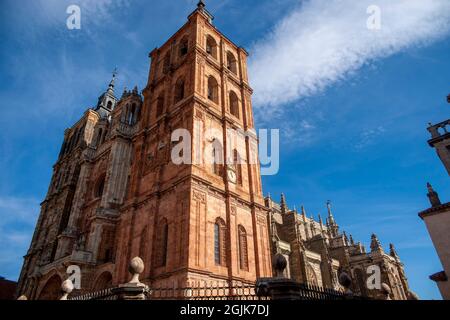 Cattedrale di Santa Maria de Astorga in Castiglia e Leon, Spagna Foto Stock