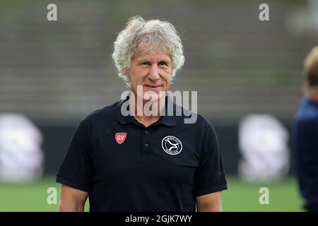 VELSEN-ZUID, PAESI BASSI - SETTEMBRE 10: Allenatore Gertjan Verbeek del Almere City FC durante la partita olandese Keukenkampioendivisie tra Telstar e Almere City allo stadio Buko il 10 Settembre 2021 a Velsen-Zuid, Paesi Bassi (Foto di Hans van der Valk/Orange Pictures) Foto Stock