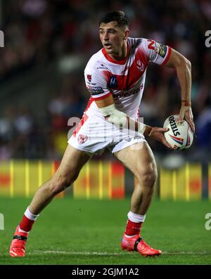 Lewis Dodd di St Helens durante la partita della Betfred Super League al Totally Wicked Stadium, St Helens. Data foto: Venerdì 10 settembre 2021. Foto Stock