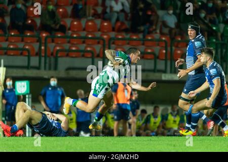 Stadio Monigo, Treviso, Italia, 10 settembre 2021, Marco Zanon (Benetton Treviso) durante la partita amichevole 2021 - Benetton Treviso vs sale Sharks - Altro credito: Live Media Publishing Group/Alamy Live News Foto Stock