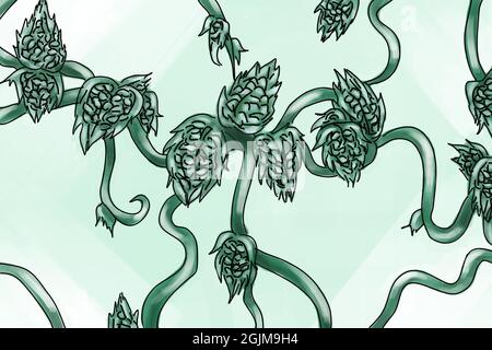 Mint Green coltivazione di viti Design Foto Stock