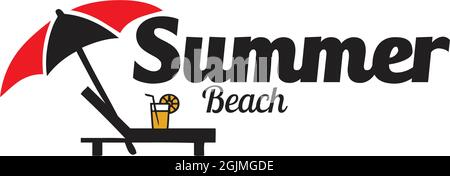 Modello vettoriale per l'illustrazione del logo dell'icona del momento estivo Illustrazione Vettoriale