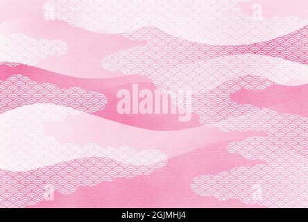 Sfondo tradizionale giapponese. Illustrazione vettoriale. Illustrazione Vettoriale